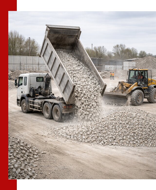Доставка и продажа известнякового щебня в Челябинске