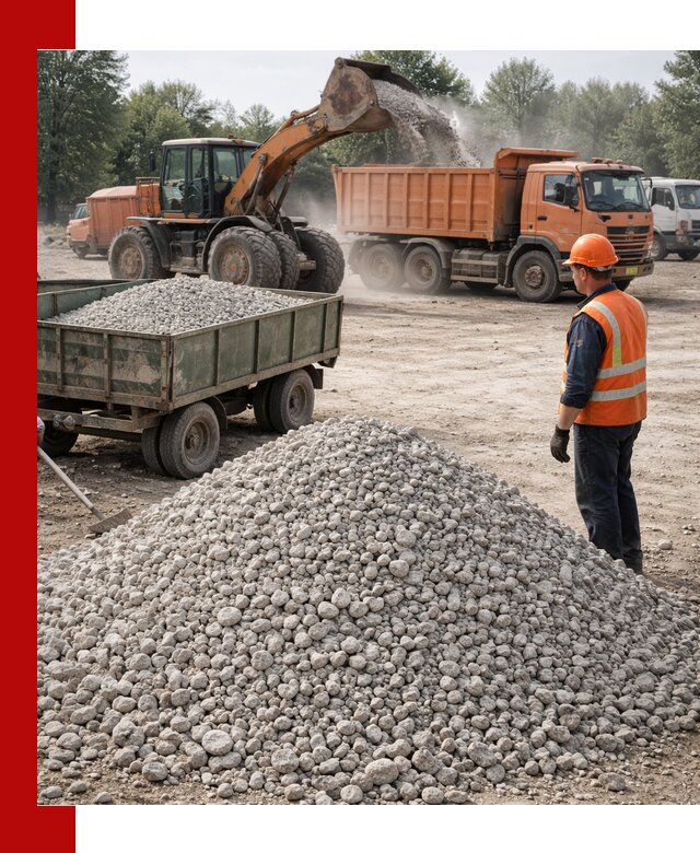 Доставка известнякового щебня фракция 20–40 в Челябинске