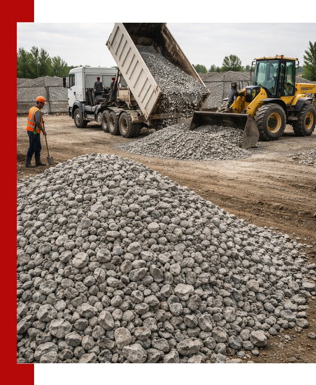 Доставка бетонного щебня фракции 40-70 в Челябинске