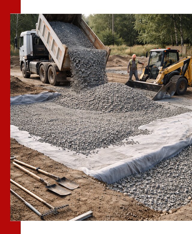 Щебень для фундамента с доставкой в Челябинске