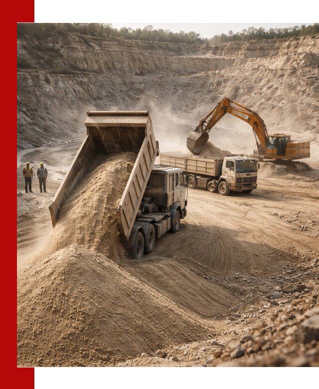 Карьерный песок навалом с доставкой в Челябинске