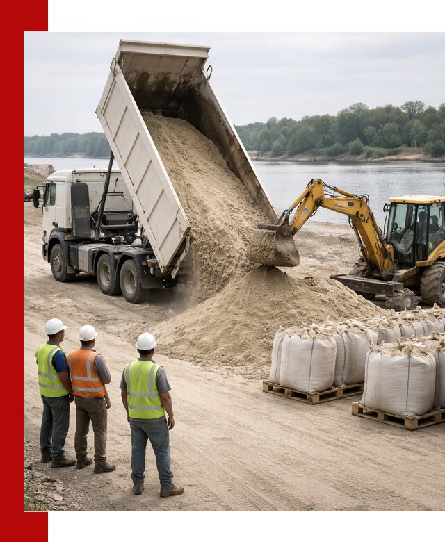 Доставка речного песка в Челябинске самосвалами и погрузкой