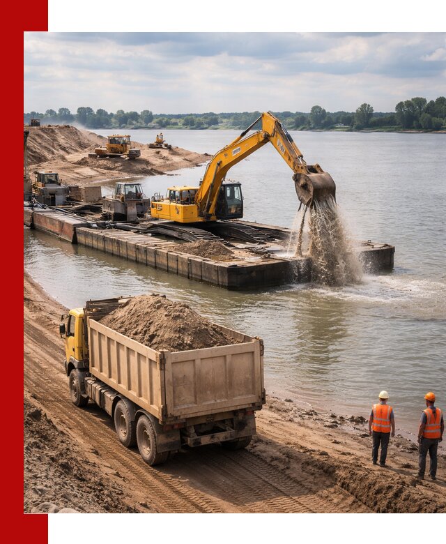 Намывной песок с доставкой в Челябинске оптом и в розницу