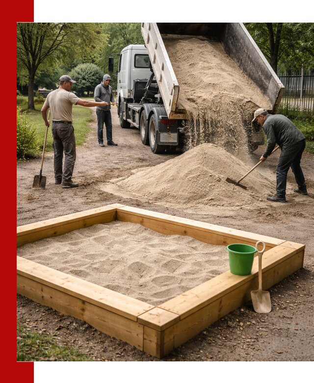 Песок для песочницы с доставкой в Челябинске недорого и чистый