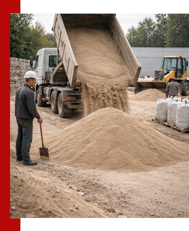 Кварцевый песок фракция 0–3 мм с доставкой в Челябинске