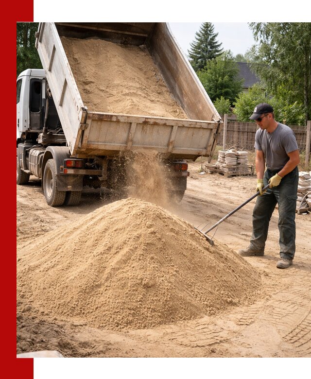 Доставка сухого песка самосвалами в Челябинске