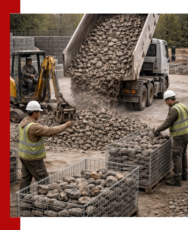 Камень для габионов фракция 100–201 в Челябинске