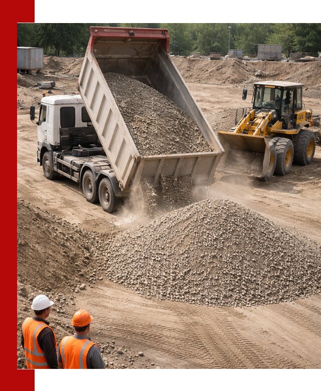 Щебень с песком (ЩГПС С2) с доставкой в Челябинске
