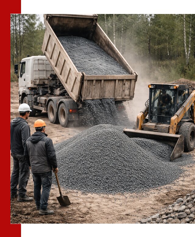 Гранитный отсев 0-5 с доставкой и разгрузкой в Челябинске