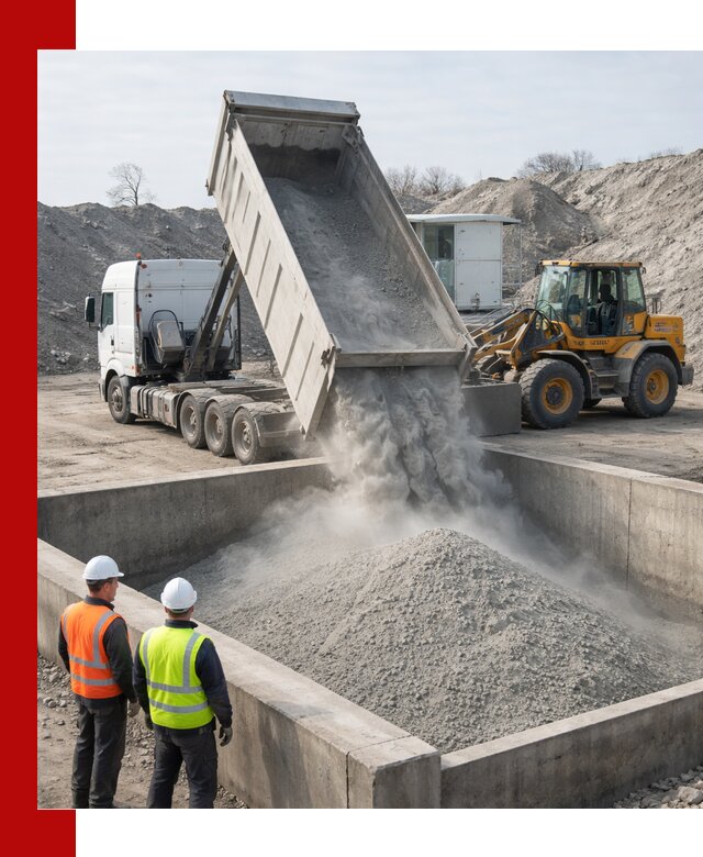 Доставка цемента навалом в Челябинске крупными партиями