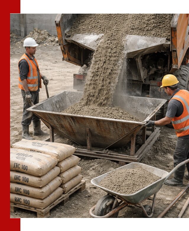 Доставка цементно-песчаной смеси М100 в Челябинске