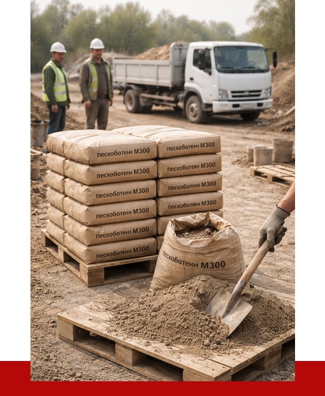 Пескобетон М300 в Челябинске с доставкой от 4795 р. за куб | ПРОНЕРУДЧлб
