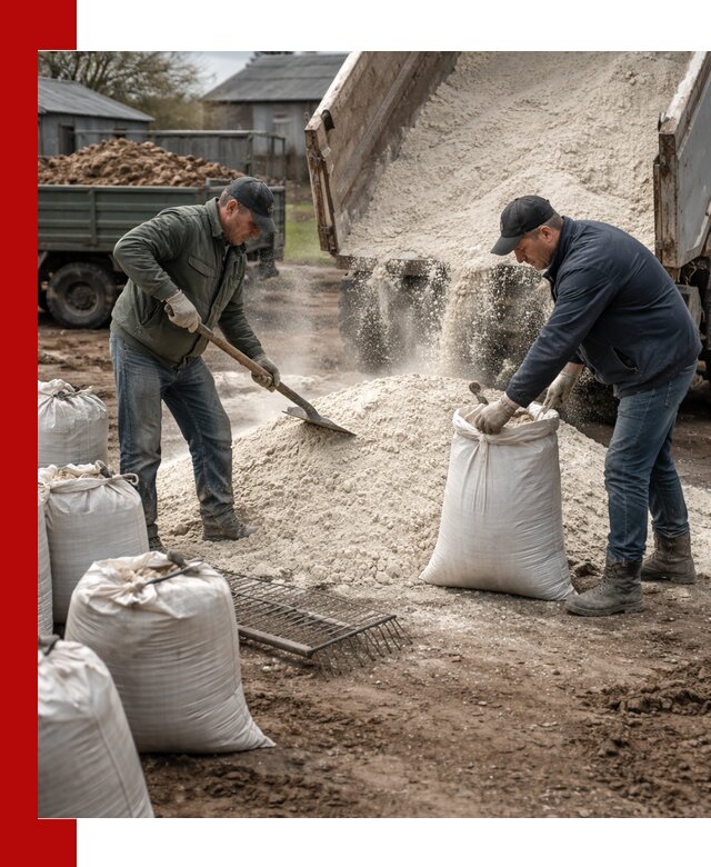 Доставка извести пушонки в Челябинске оптом и мелким оптом