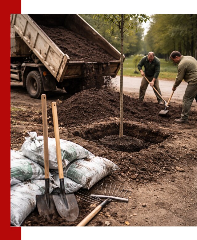 Грунт для посадки деревьев в Челябинске — доставка и подготовка почвы