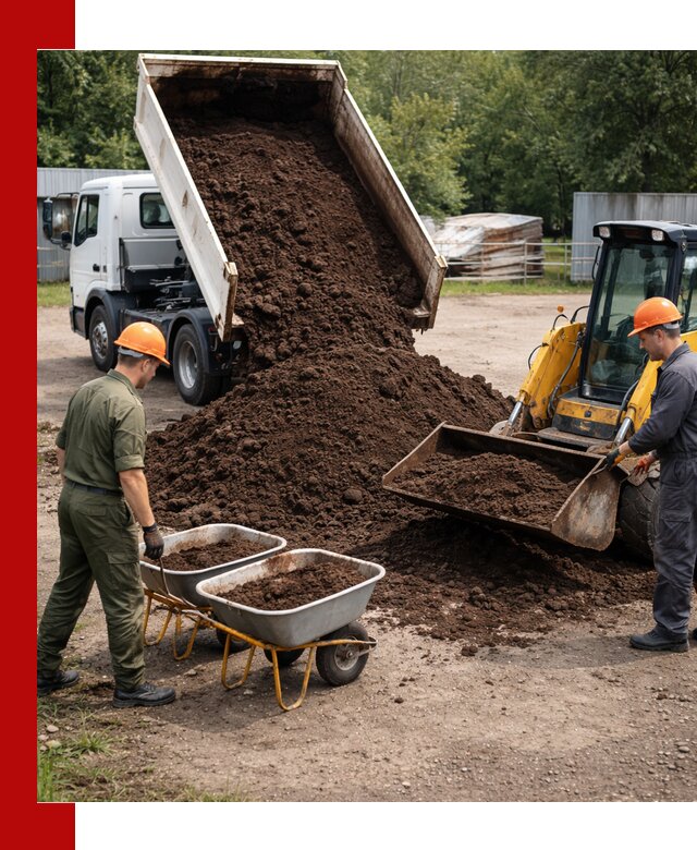Доставка торфо-земляной смеси в Челябинске для огорода и ландшафта