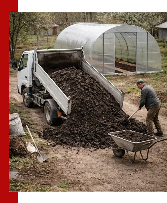 Чернозем для теплицы с доставкой в Челябинске