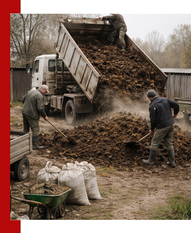 Доставка коровьего навоза самосвалом в Челябинске