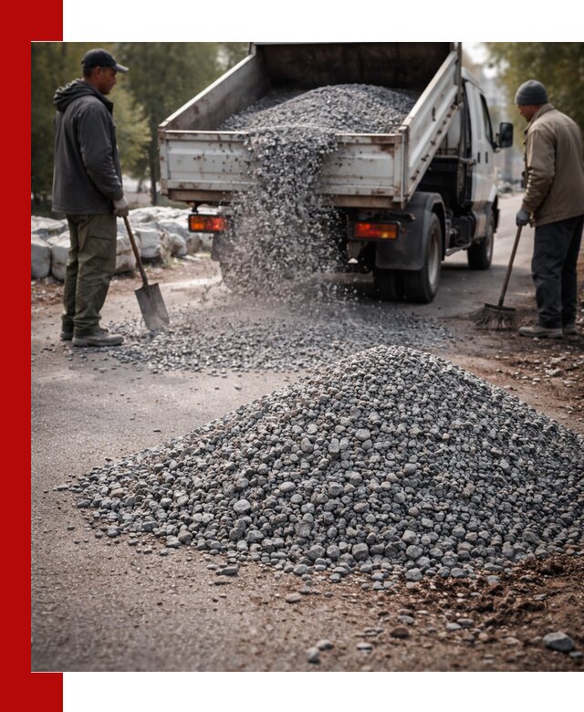 Гранитная крошка для посыпки дорог и тротуаров в Челябинске