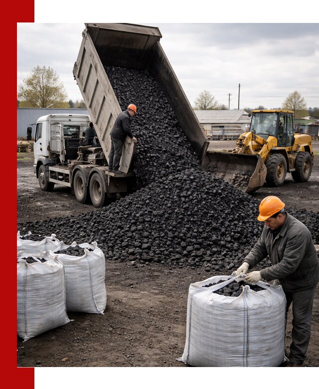 Доставка каменного угля в Челябинске оптом и в розницу