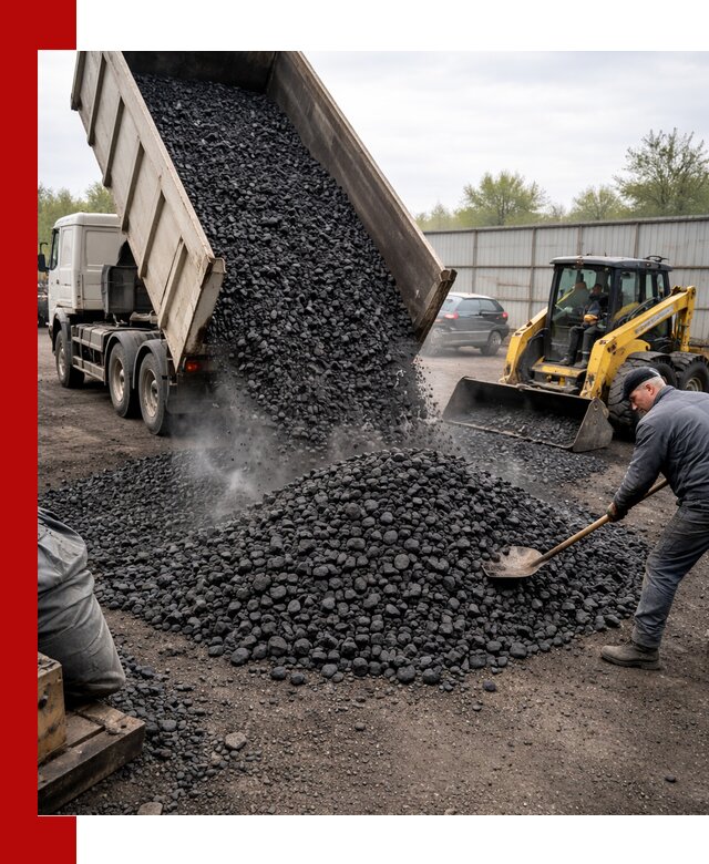 Доставка угля орех в Челябинске оптом и в розницу