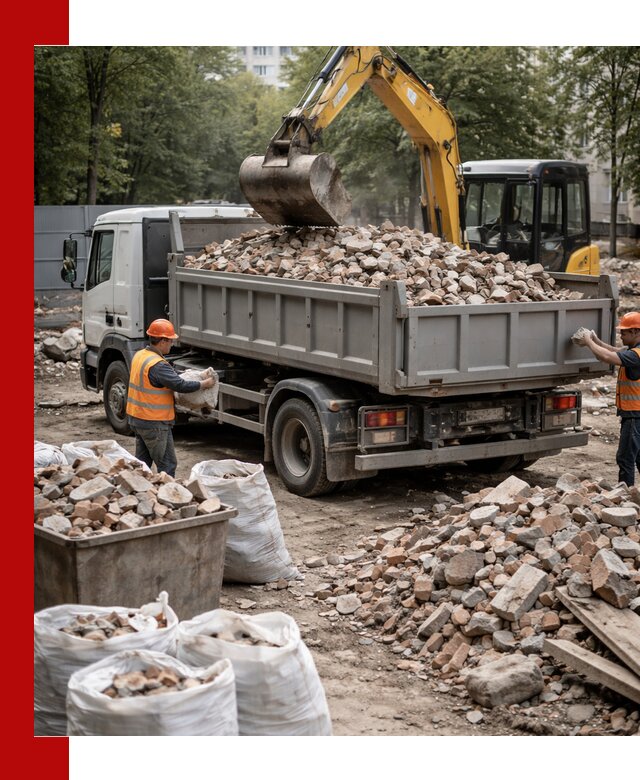 Вывоз строительного мусора в Челябинске с самосвалами и контейнерами