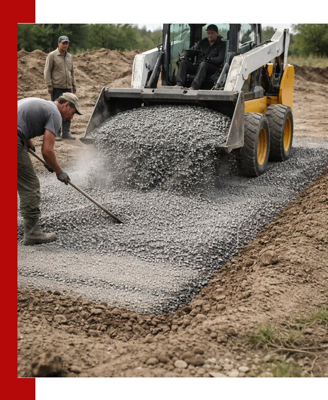 Устройство щебеночной подушки в Челябинске для дорог и фундаментов
